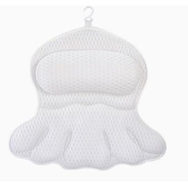 Bath Pillow Luxury Bathtub Pillow, gliship Bath Pillows for Tub Bath Tub Pillows for Head and Neck, with Soft 4D Air Mesh Fabric 6 Non-Slip Suction Cups, Fits All Bathtub Spa Gifts Bathtub Accessories