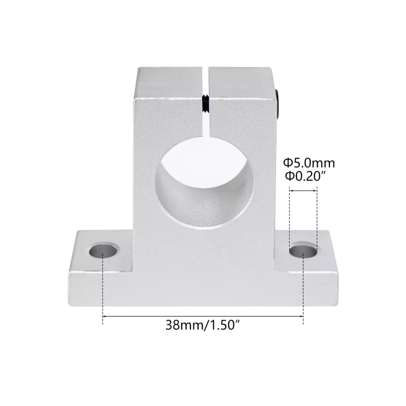 SK 강력한 2pcs SK16 선형 모션 로드 지지대 알루미늄 레일