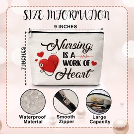 Levitatinyear Nurse Cosmetic Bag, Nursing Bags for Nurses, Nurse Appreciation Gifts for Women, Thank You Gift for Nurse, Nursing Student Graduation Gifts, Birthday Retirement Nurses Week Gifts -40