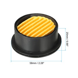 PATIKIL Air Compressor Filter, 8 Pack Noise Reduction Air Compressor Accessories for Generators, Blowers, Exhaust Ports, Black, Yellow