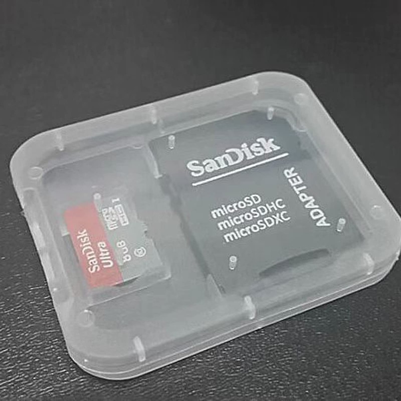 Memory Card Cases Storage Box Pack of 12 Transparent SD