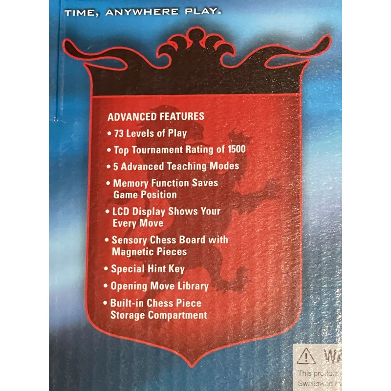 EXCALIBUR ELECTRONICS SABER IV COMPUTER Chess Set - BRAND NEW