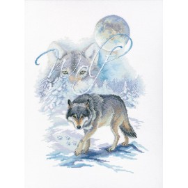Janlynn DIY RTO Wolf Winter Counted Cross Stitch Kit