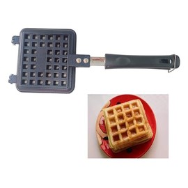 G & D Nonstick Waffle Maker Pan, Aluminum, 13 in L x 5.5 in W x 1.2 in H, True Nonstick Coating