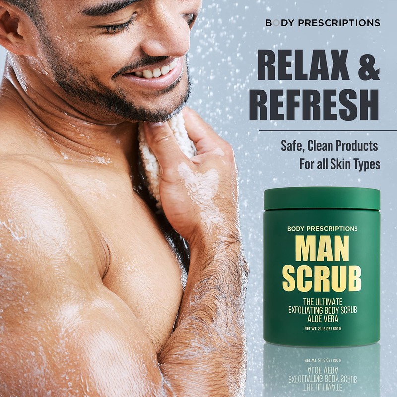 Body Prescriptions Men’s Exfoliating Body Scrub – Ultimate Skin Cleansing