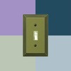 Amerelle Steps Single Blank Cast Metal Wallplate in Rustic Brass