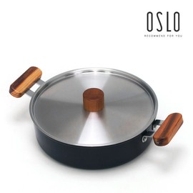 Oslo IH hotpot pot 24cm / wood handle induction possible / 오슬로 IH 전골냄비 24cm /우드손잡이 인덕션가능