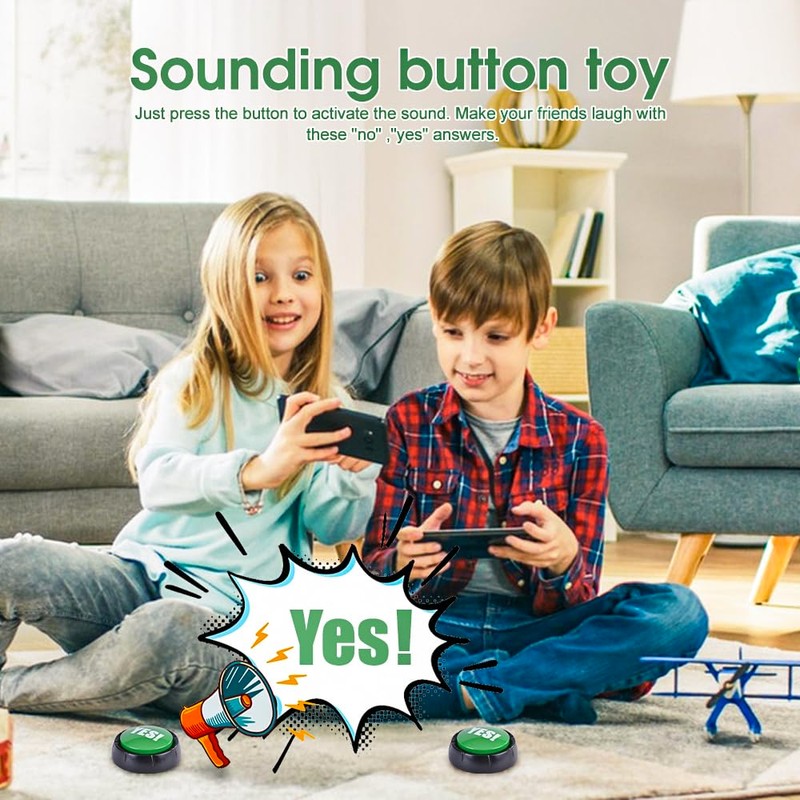 Living Today Yes Sound Button, Talking Yes Buzzer Buttons, Answer