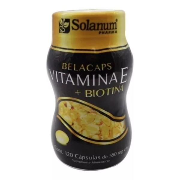 Solanum Pharma Vitamina E Con Biotina 120 Cap 550mg Solanum Pharma