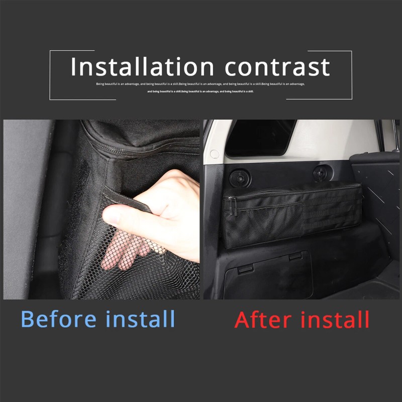 momocar 2PC Rear Trunk Side Storage Box Cargo Organizers For