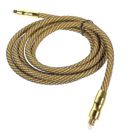 CAXUSD 2m Optical Audio Cable Male to Male -fi Sound Bar Plated Connectors Woven for Home Theater