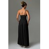 Memoriesea Women's Sexy One Shoulder High Split Ruched Cocktail Party