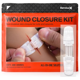 SurviveX Zip Stitch Wound Closure Strips - Repair Wounds Without Stitches - Zipstitch Sutures - Laceration Closure Kit