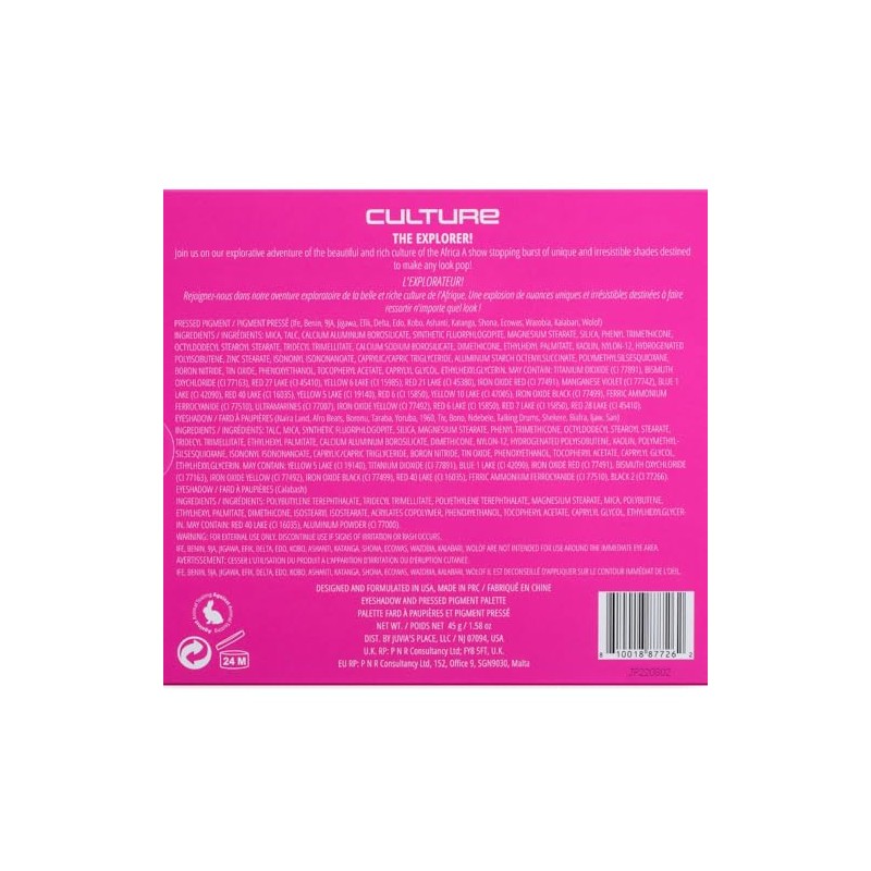 Juvia's Place Culture Eyeshadow Palette, 30 West African Inspired Bold