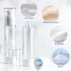 TUZAZO 6 Pack 3.4OZ/100ML Airless Pump Bottles, Clear Plastic Travel