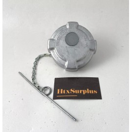 Temco 3-1/2" Vented Diesel Fuel Cap For Peterbilt Volvo Mack, 3.5" Non-Locking, Alum
