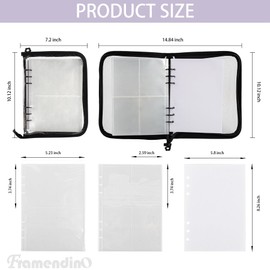 Framendino, Sticker Organizer Binder A5 Album with 40 Blank Release Paper and Pocket Display Book for Collecting Stickers