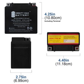 Mighty Max Battery YTX5L-BS Replacemnt for E-Ton DXL90 Sierra Viper 70 ATV Battery
