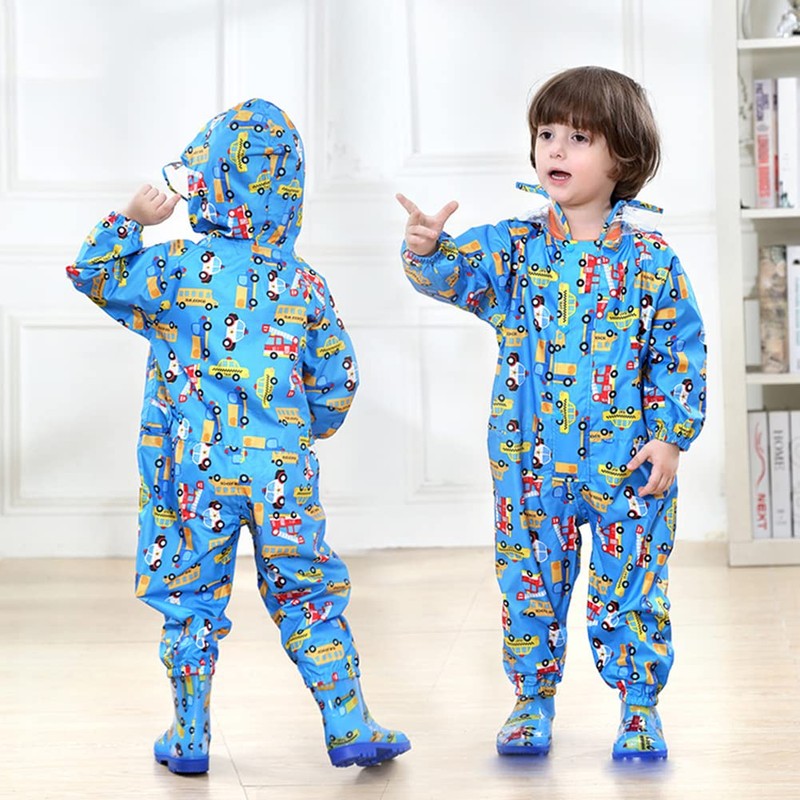 Emfay Kids Raincoat, Girl, Raincoat, Cute, Ultra Lightweight, Unisex, blue