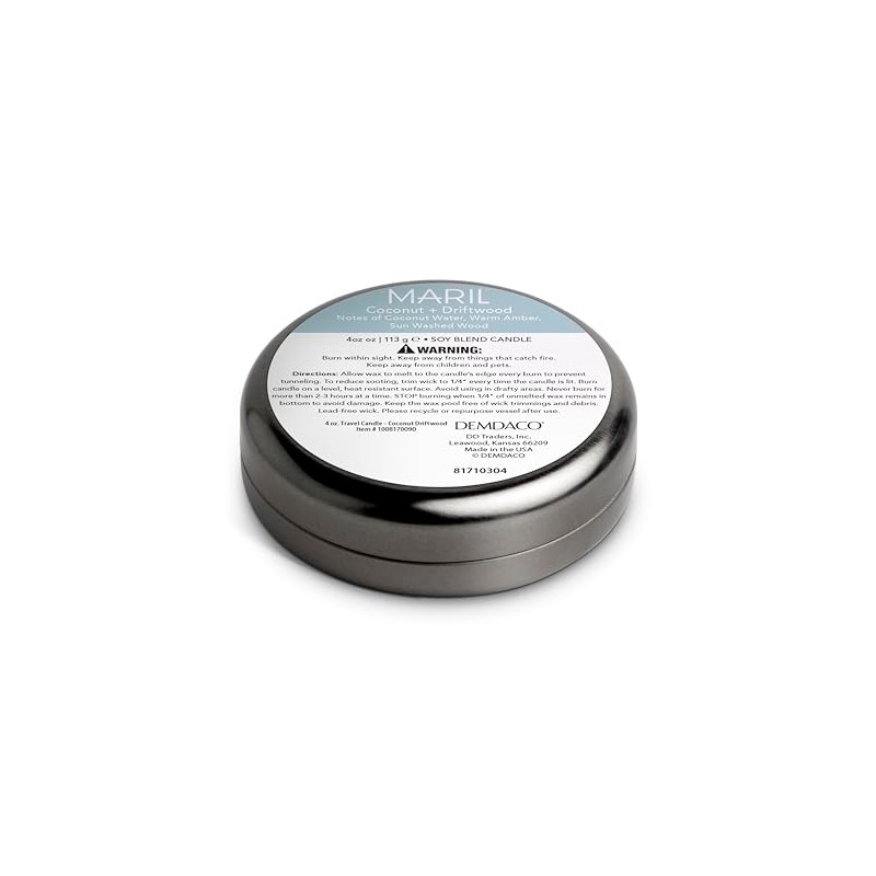 MARIL Collection Scented Demi 1.75 Ounce Wax and Tin Lidded