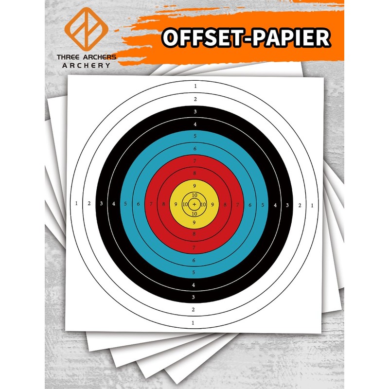 THREE ARCHERS 20 Sheets 60 cm Archery Target Pads 10