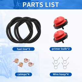 Vkinman Primer Bulb Fuel Line Replacement for Tecumseh Sear Craftsman Snow Blower Thrower 570682 75110639 321802A 056200 95110639A 632107 632334A 640349 HM70 HM80 HM100 HMSK80 HMSK90 HMSK100
