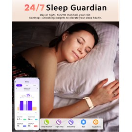Smart Bracelet, Health Activity Fitness Tracker Watch for Women, All-Day Continuous Heart Rate Pressure HRV Stress Monitor, 24H Sleep Tracker, 170+ Sports Modes, 1ATM Smart Band with Free APP 2 Bands