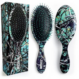 ZEVGANI Detangling Smoothing Brush, Hair Brush for Women Men Kids Wet or Dry Hair - Detangler Brush w/Ultra-Soft Bristles For All Hair Types, Muddy Girl Serenity