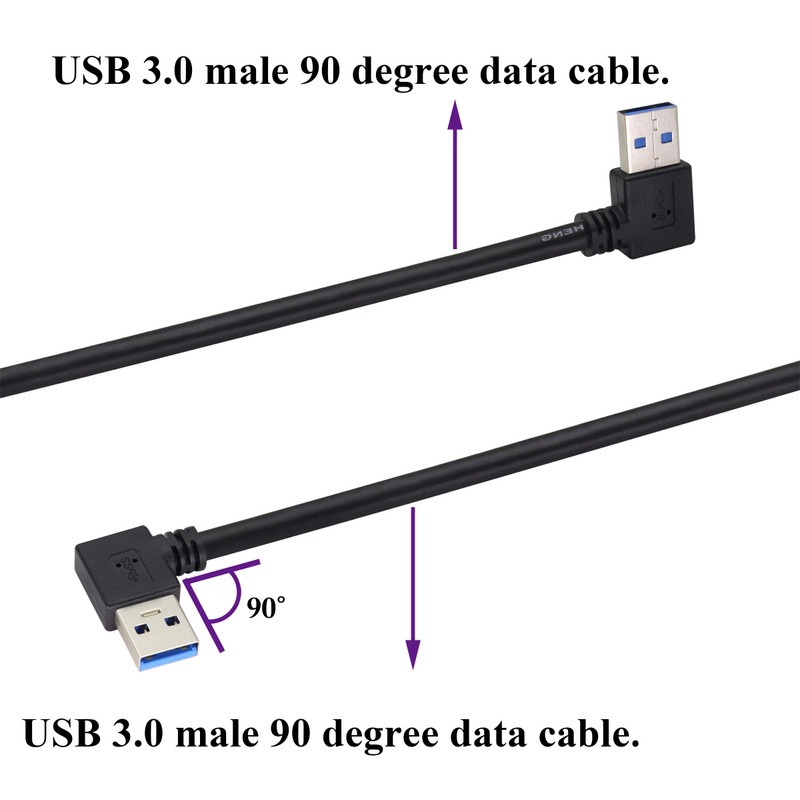 AAOTOKK 90 Degree 3.0 A USB Cable Left & Right