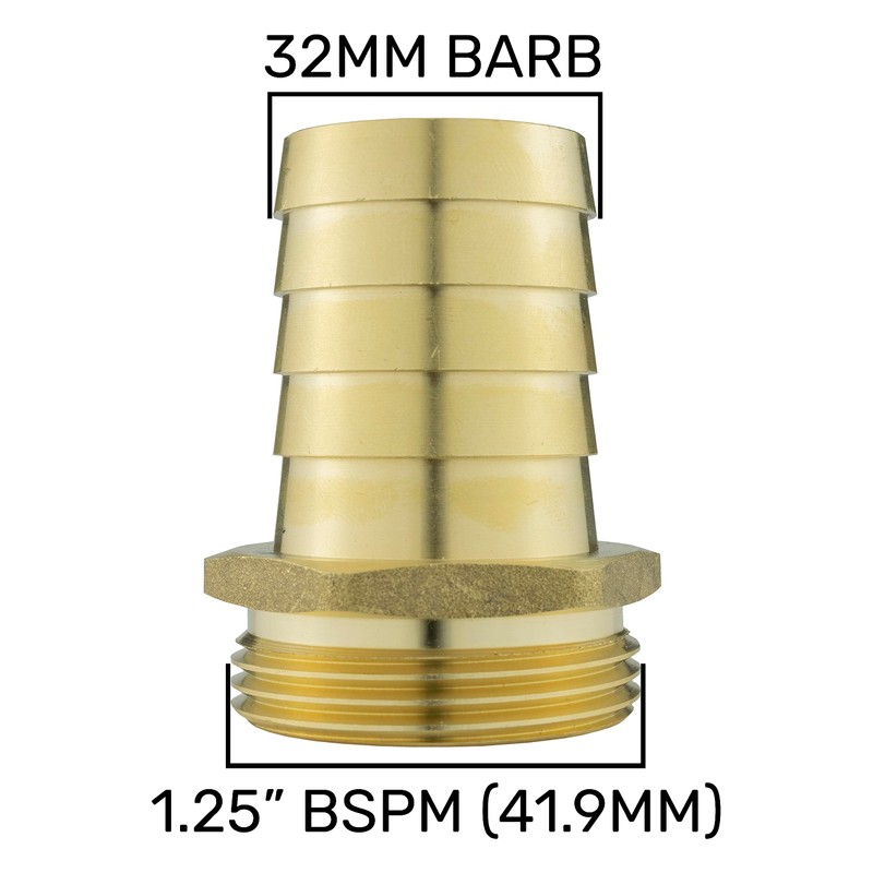 Solid Brass Pipe hosetails to Male bsp Thread for Pumps,Filters