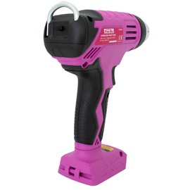 The Original Pink Box 20V Li-Ion Cordless Heat Gun | 2-Temp Settings up to 1022 °F, Includes 3 Nozzles, Bare Tool Only (Battery Not Included), Pink