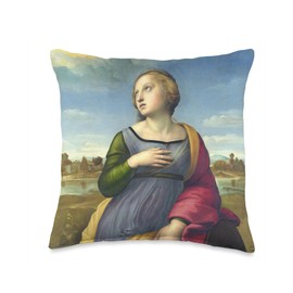 Saint Catherine Of Alexandria Throw Pillow, 16x16, Multicolor