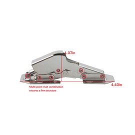 LC LICTOP 4.43 Inch Hidden Hinges for Frameless Cabinet Doors, 90 Degree Concealed Surface Mount Hinges, Kitchen Cabinet Door Hinge with Screws for Cupboard Wooden Boxe, 4Pcs