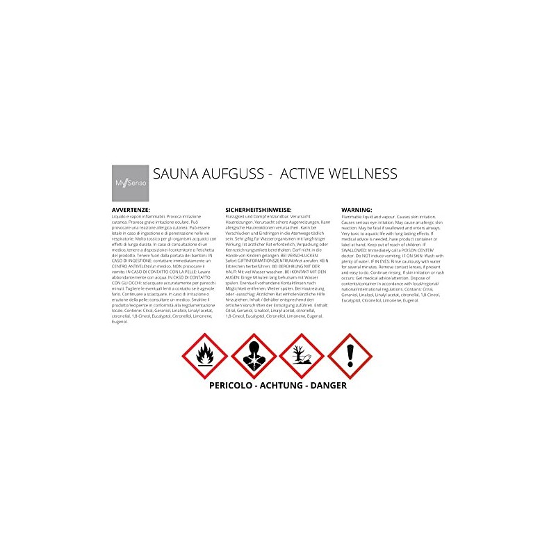 My Senso Sauna Oil Infusion Active Wellness 50 ml 100%