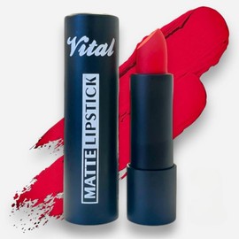 Vital Horizon Matte Lipstick – 27 Rich Shades – Long-Lasting, Waterproof, Non-Drying Formula (Hot n Tempt)