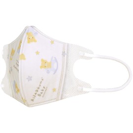 Skater MSKB25N-A Non-Woven 3D Mask, 25 Masks, Boxed, 2-3 Years Old, Rilakkuma Baby, Kids, Extra Volume, 3-Layer Construction