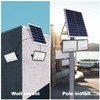 2 Pack 100W LED Solar Flood Lights Outdoor with Remote,Dusk