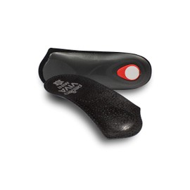 Pedag Viva Mini Orthotic with Semi-Rigid Arch Support, Metatarsal & Heel Pad, Leather, Black, US M15/EU 48