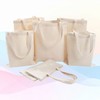 Plain Black Canvas Eco Tote Bag White Vertical White 3ea