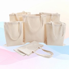 Plain Black Canvas Eco Tote Bag White Vertical White 3ea