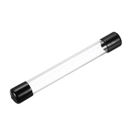sourcing map Clear Storage Tube 20x24mm Small Plastic Round Tubing with Caps Rigid Bottle Container 200mm/8 Inch for Item Stored