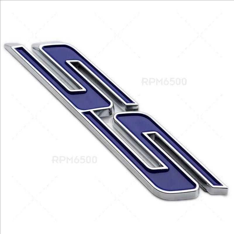 2Pcs Slant SS Emblems Side Car Badge Decal Compatible with