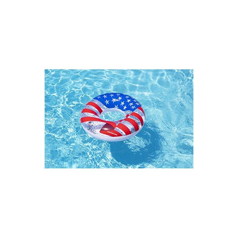Swimline Americana USA Glitter Pool Ring – Inflatable Lounge Float