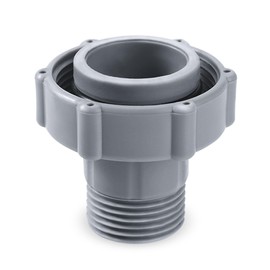 PEUTIER Pool Replacement Part - ID1.5-inch Connector - Swimming Pool Drain Adapter Fitting - Gray Plastic - 3/4-inch NPT Threaded Fitting - Compatible with Coleman P6 Series