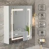 Mepplzian Large LED Bathroom Mirror Cabinet Touch Switch 3 Colors