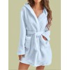 Women's Hooded Fleece Robe with Waist Belt – Cozy Layer
