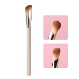 Angled Concealer Brush Under Eye, Medium Nose Contour Brush Foundation Hightlighting Eyeshadow Makeup Brushes with Dense Synthetic Bristles for Cover Dark Circles, Blending, Liquid, Cream, Bronzer