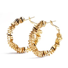 MWTOWM Gold Plated Twisted Huggie Earrings for Women Hypoallergenic Geometric Statement Earrings Lightweight Dangle Hoop Earrings for Mom,Friends,Love Gold Jewelry Gifts, Rhombus, Sterling Silver