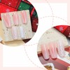 MISUD Press on Nails Long Square Fake Nails Glossy Glue
