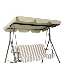 Swing Canopy Replacement Top, Outdoor Patio Swing Canopy Replacement, 3 Seat Swing Canopy Replacement Cover for Porch Patio Garden Pool Seat (Beige/64 * 44 * 5.9)